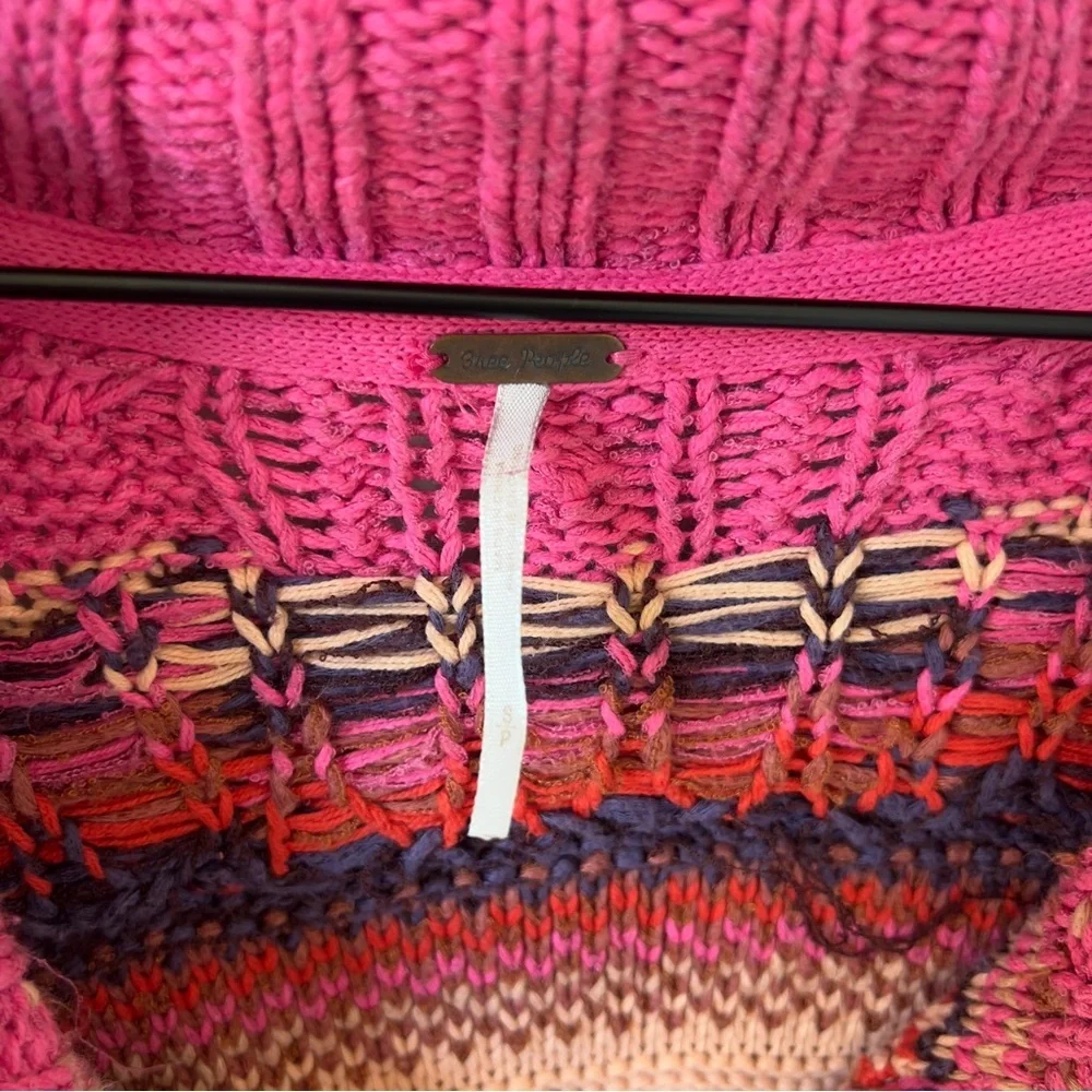 Free People Argyle Smile Cardigan in Pink